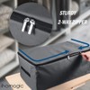 IHOMAGIC Under bed Storage Bag with Double Zipper and Handles,