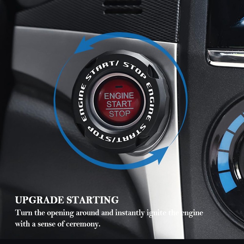 carleef Car Push Start Button Cover,Fashionable Push to Start Button