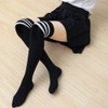 AQOKKA Extra Long Thigh High Socks for Women Striped Over