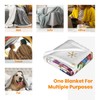 JOOCAR Christmas Golden Retriever Throw Blanket Funny Dog Blanket Winter