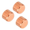 PATIKIL 3pcs 25.5mm Inner Diameter Copper Tube End Cap Copper