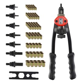 Rivet Nut Tool, Hand Rivet Nut Setter Kit with 7pcs Interchangeable Mandrel M3 M4 M5 M6 M8 M10 M12,140pcs Rivet Nuts