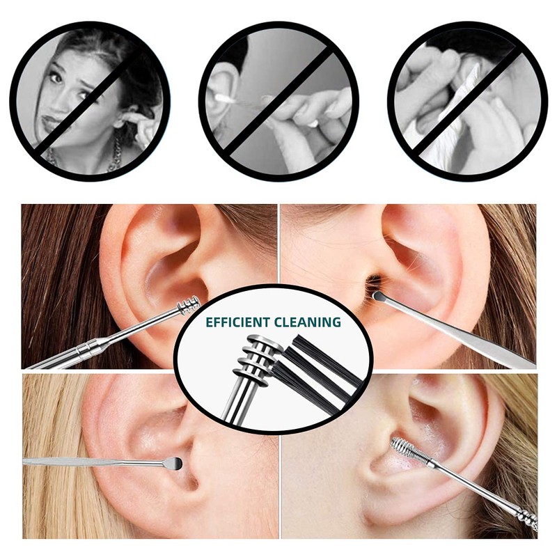 HOTX Ear Wax Removal Kit, Ear Cleansing, Cleaning Brush and