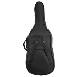 VEVOR 4/4 Full Size Cello Case, Anti-Scratch, Nylon Waterproof, Lightweight Portable Travel Carrying Bag, with Reinforced Handle, Dual Shoulder Straps, Professional Cello-Shape, for Cello, Black