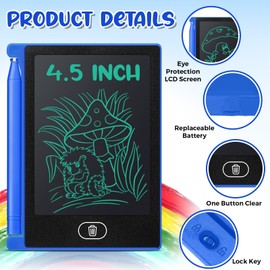 Zhehao 24 Pieces LCD Writing Tablet Bulk Kids Mini Drawing Pad 4.5 Inch Electronic Doodle Board Kids Party Favor Classroom Gift(Blue)