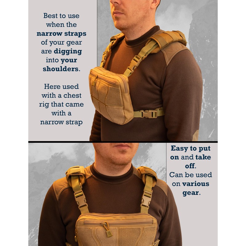Shoulder Strap Pad for Optimal Weight Distribution, Plate Carrier Shoulder