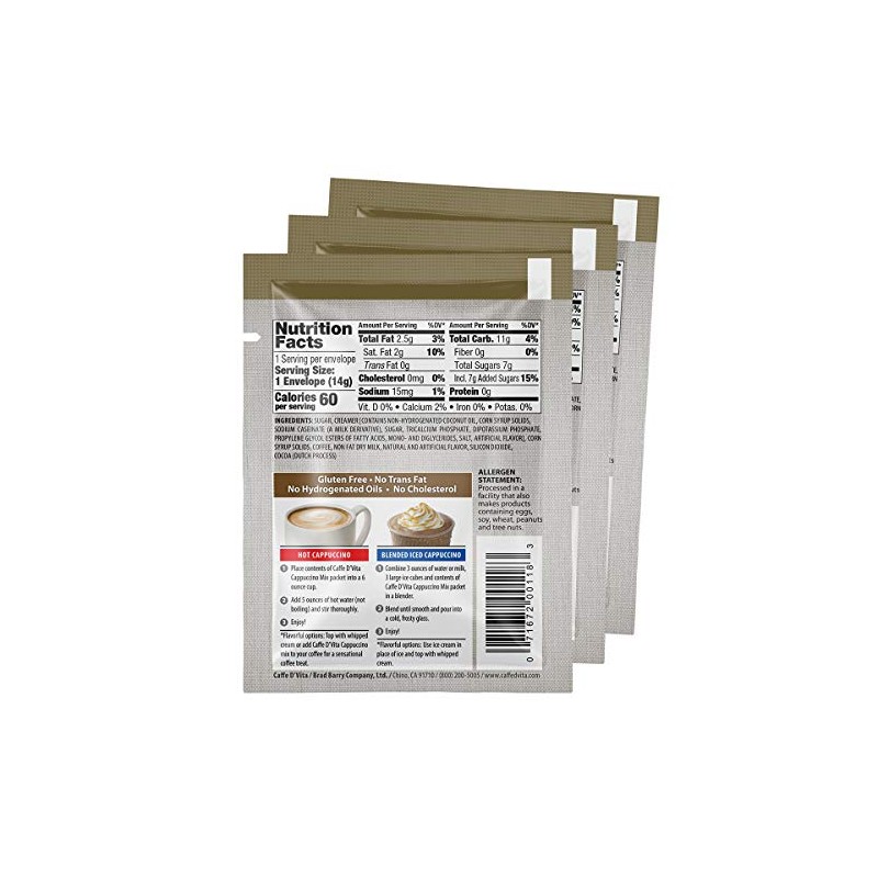 Caffe D'Vita White Chocolate Cappuccino Mix - Coffee Mix, Gluten