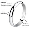 Meixao Unisex Solid 925 Sterling Silver Highly Polished Wedding Ring