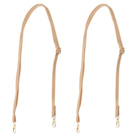PATIKIL Leather Purse Handle Strap, 2 Pcs 51 Inch Adjustable Length Handbag Strap Replacement DIY Clutch Bag Handle Strap Repair Accessories, Khaki