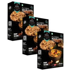 Spice Voyage Curry Paste 3 Pack Combo - Indian Dal Makhani 10.6 Ounces Each Just In 10 Mins Quick Easy Cooking, Irresistible Flavor, and Healthy Vegetarian Meals