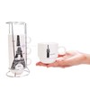 YSSER White Porcelain Coffee Tea Cups Set 4 Cups w/Metal