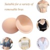 ONDY Bra Insert Pads 2 Pairs, Round Breast Enhancers,Invisible Bra