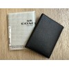 Coach Brand NEW Black Leather Passport Case/Holder 93604