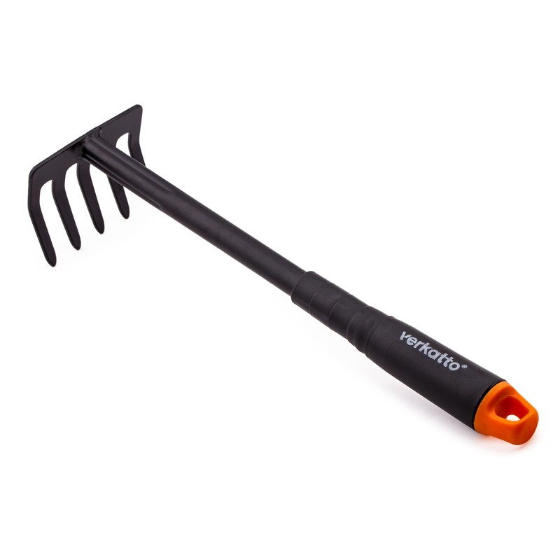 Mivos Steel Garden Hand Rake - Small 5 Tooth Garden