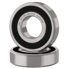 XiKe 2 Pcs 6307-2RS Double Rubber Seal Bearings 35x80x21mm, Pre-Lubricated and Stable Performance and Cost Effective, Deep Groove Ball Bearings.
