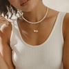 KissYan Bubble Heart Initial Necklaces for Women, 14K Gold Plated