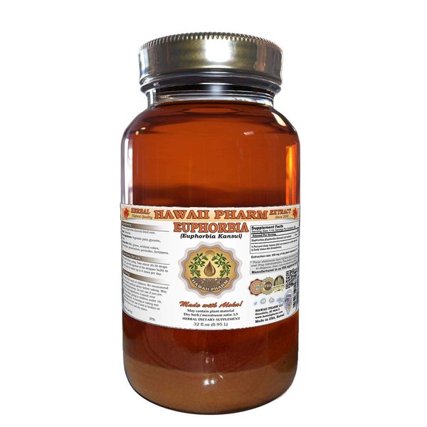 Hawaii Pharm LLC Euphorbia, Gan Sui (Euphorbia Kansui) Tincture, Dried Root Liquid Extract, Euphorbia, Herbal Supplement 32 oz