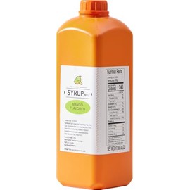 Soeos Mango Flavored Syrup, 68 fl oz (2 Liters), Rich & Sweet Fruit Syrup for Drinks, Desserts, and Pancakes – Perfect for Boba Tea, Milkshakes, Ice Cream, and Cocktails