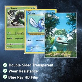 MOXYOY Pokemon Card Sleeves, 100 Penny Sleeves for Yu-Gi-Oh! Cards, Collectible Card Games, Sports Cards, Football Cards,TCG - 67 x 92 mm