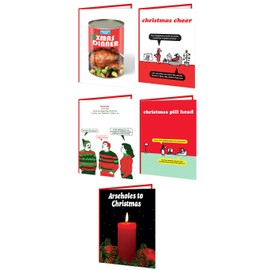 Modern Toss Cards - Funny Christmas Cards - 5 Pack - Multipack 5 Xmas Cards - Hilarious Festive Humour - Seasonal Misfits - Sold by Brainbox Candy