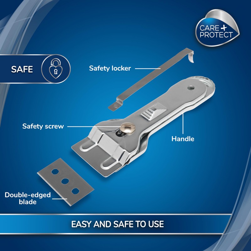 CARE + PROTECT Cleaning Scraper, for Glass, Ceramic, and Induction