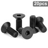 Tunejoy Countersunk Screws M8 x 20 mm Black Stainless Steel