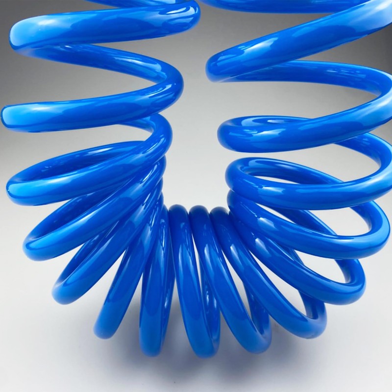 Darnassus Heavy-duty PU Coil Hose, Self-Coiling Garden Hose with Solid