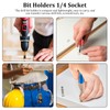 7Pcs 1/4" Hex Shank Screwdriver Bit Holder, Universal Bit Holder