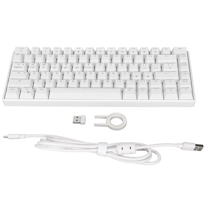 Mechanical Keyboard 82 Keys RGB Wireless 2.4G BT3.0 Type C