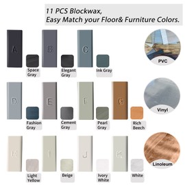 Vinylboden Reparaturset, Vinyl Fliesen Hartwachs Laminat Reparaturset Grau für PVC Bodenbelag, Laminatboden, Linoleum, Arbeitsplatte küche Kunststoff Holz Laminat und Parkett Holzkitt Möbel Reparatur