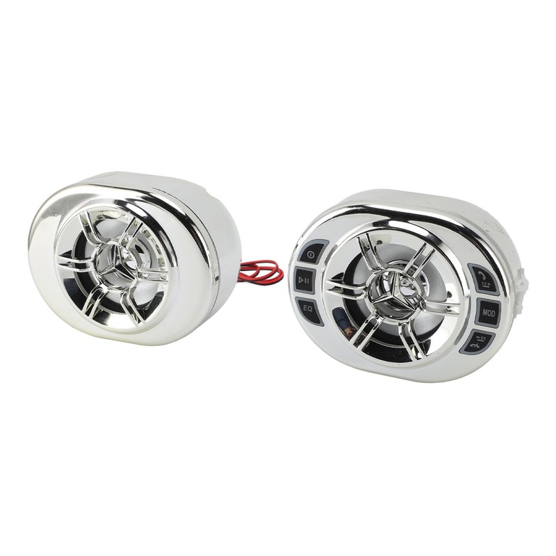 Waterproof Motorcycle Bluetooth Speaker Hands Free Calls Chrome All in