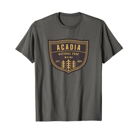 Acadia National Park Maine Hiking Vacation Souvenir Retro T-Shirt