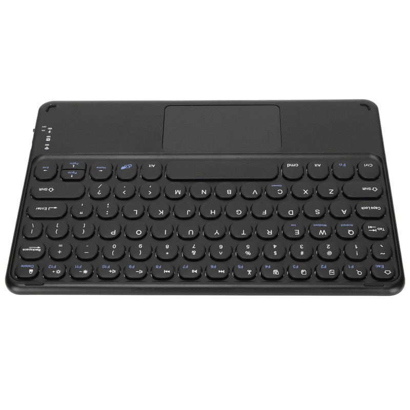 10in Wireless Bluetooth Touchpad Keyboard Retro Round Keycap Ergonomic Magnetic