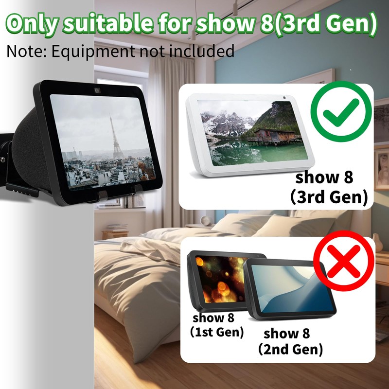 shinar Metal Wall Mount only for Echo Show 8(3rd Generation)
