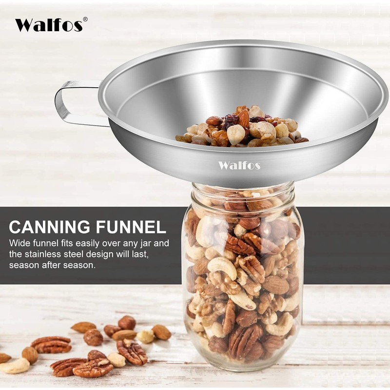 Walfos Gourmet Jam Funnel, Funnel Large Opening 4.4 cm and