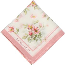 Laura Ashley 05506005 Women's Handkerchief Print Handkerchief, Women's Floral Pattern, Pink