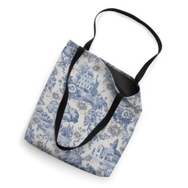 Blue and White Florals French Toile Design Cottage Flowers Tote Bag