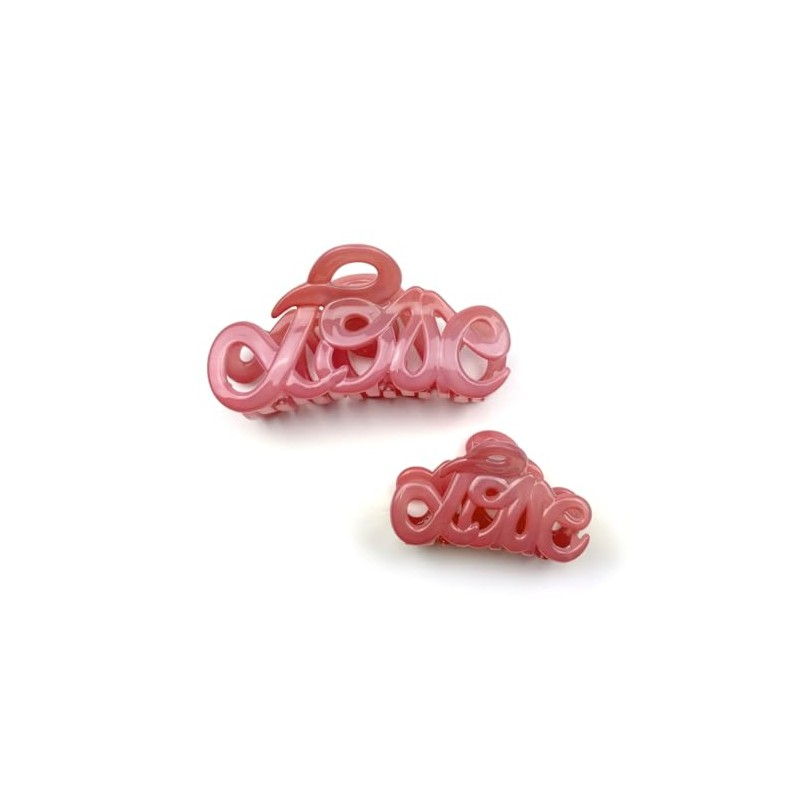 Haarspange "Love", 8,5 cm, Rosa