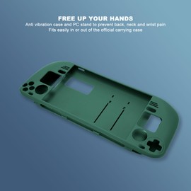 Kickstand Case for Steam Deck, Full Protective Case for Steam Deck, Shockproof, Non Slip, Anti Collision Accessories with Stand Function (OD Green)