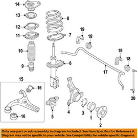 Kia 54830-3Q000 Suspension Stabilizer Bar Link Kit