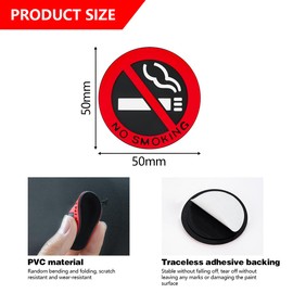 JNNJ Pack of 5 Smoking Prohibited Stickers, Sticker No Smoking Sign Smoking Prohibition Sign Non-Smoking Sign for Outdoor Use Indoor Use