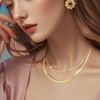 CROCHETFUN 14K Gold Chain for Women Snake Necklaces for Women