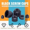 Glarks 160Pcs Black Bolt Covers Screw Caps Assortment Kit, M4
