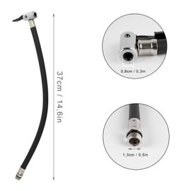 Tyre Inflator Hose 13mm Rubber Metal for Bicycles, Motorcycles and Cars