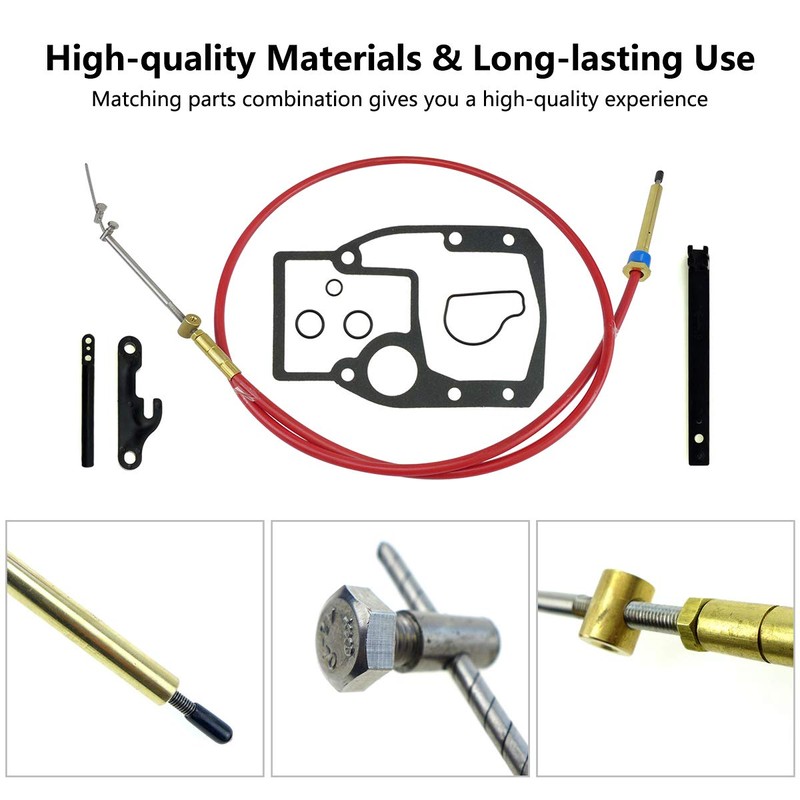 Shift Cable Assembly Kit Fit for OMC Cobra 1986-1993, Adjustment