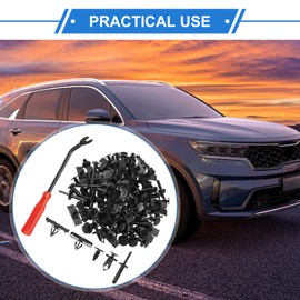 VekAuto 1 Set Retainer Fastener Clip Rivet Compatible for Jeep Wrangler JK 2007-2018, No.10184895 Plastic Black