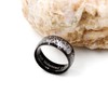 8mm Muslim Allah Engraved Shahada Stainless Steel Black Titanium Ring