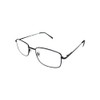 Calabria R754 Rectangular Metal Reading Glasses +1.25 Black Men Thin