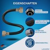 LAXARA DVGW Premium Coloured Flex Hose Black and White 3/8