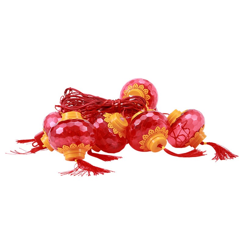 Chinese New Year Red Lantern Curtain Lights LED Spring Festival